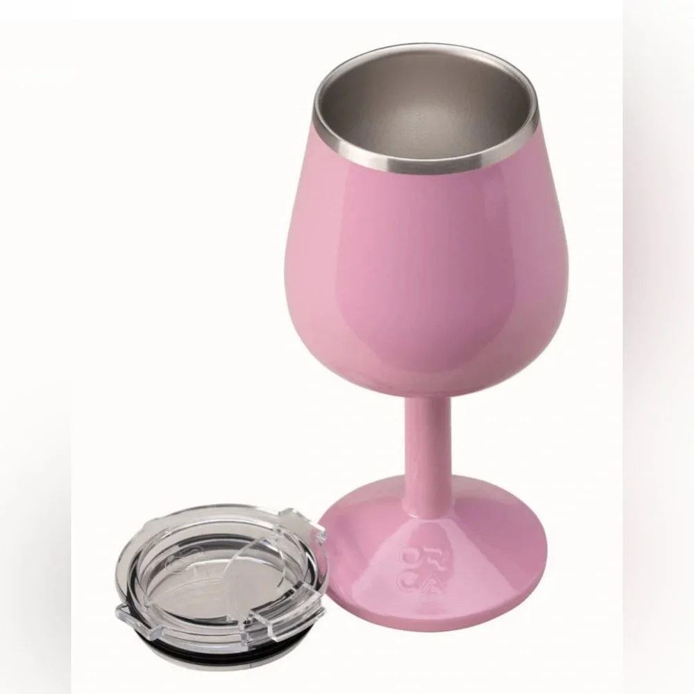 ORCA Vino Dusty Rose 15oz Insulated Stainless Steel Wine Cup w/lid